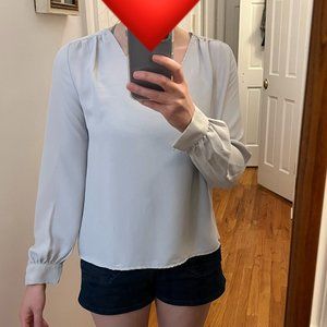 Ann Taylor - drapey, light blue shirt - XS